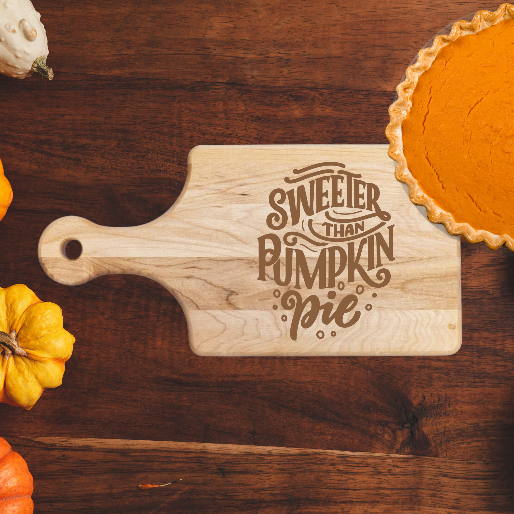 Sweeter Than Pumpkin Pie Cutting Board - Premium Cutting Boards from Hipster Lasers - Just $70! Shop now at Hipster Lasers