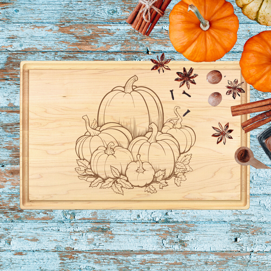 Pumpkin Patch Cutting Board - Premium Cutting Boards from Hipster Lasers - Just $40! Shop now at Hipster Lasers
