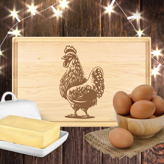King of the Roost Cutting Board - Premium Cutting Boards from Hipster Lasers - Just $40! Shop now at Hipster Lasers