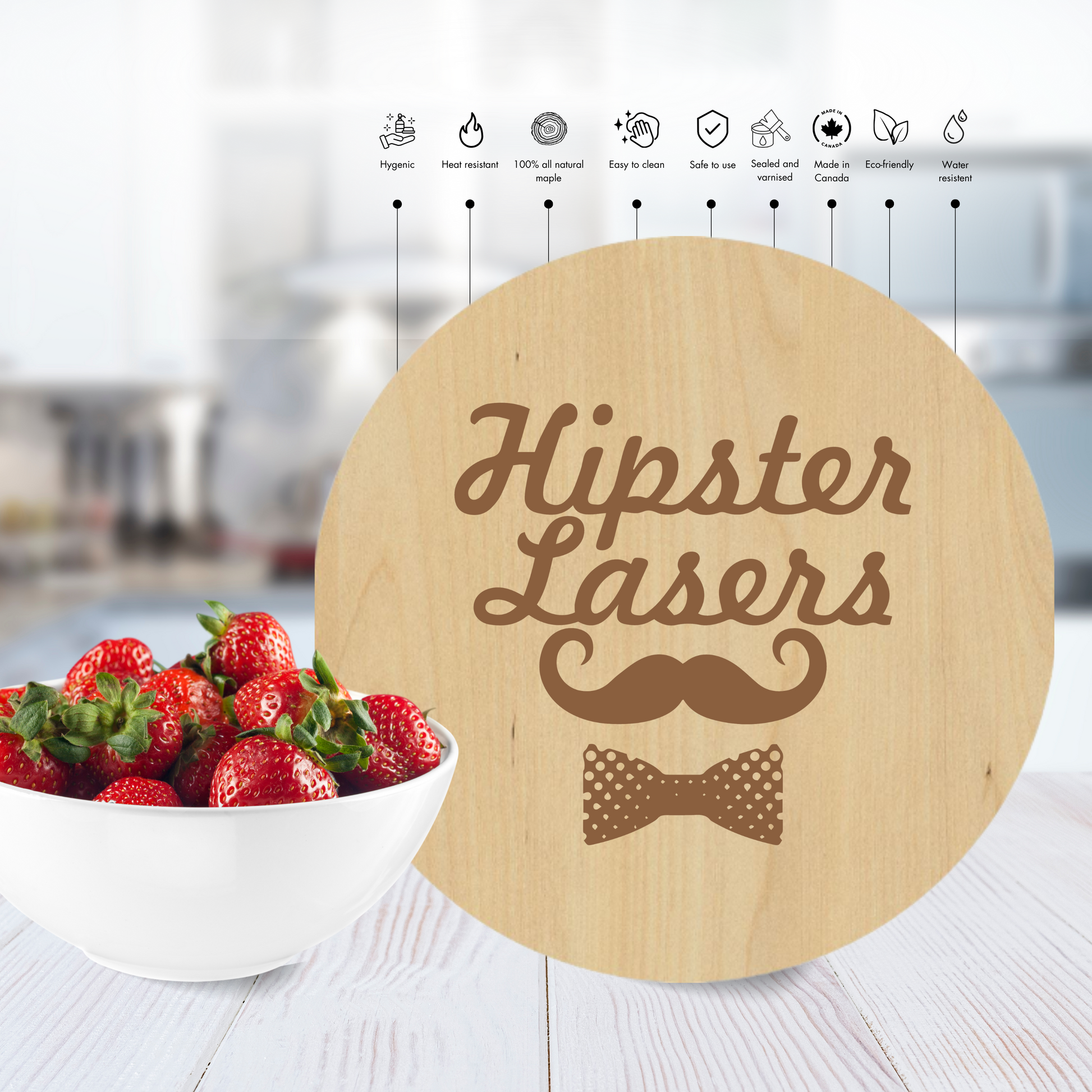 Farmhouse Basket of Apples Coaster - Premium Coasters from Hipster Lasers - Just $10! Shop now at Hipster Lasers