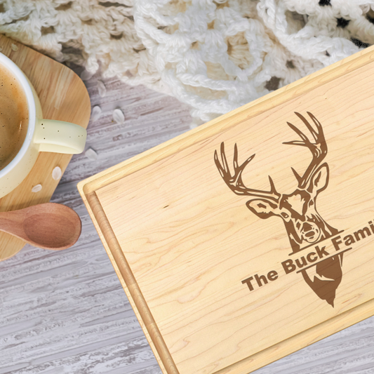 Buck Customizable Cutting Board - Premium Cutting Boards from Hipster Lasers - Just $90! Shop now at Hipster Lasers