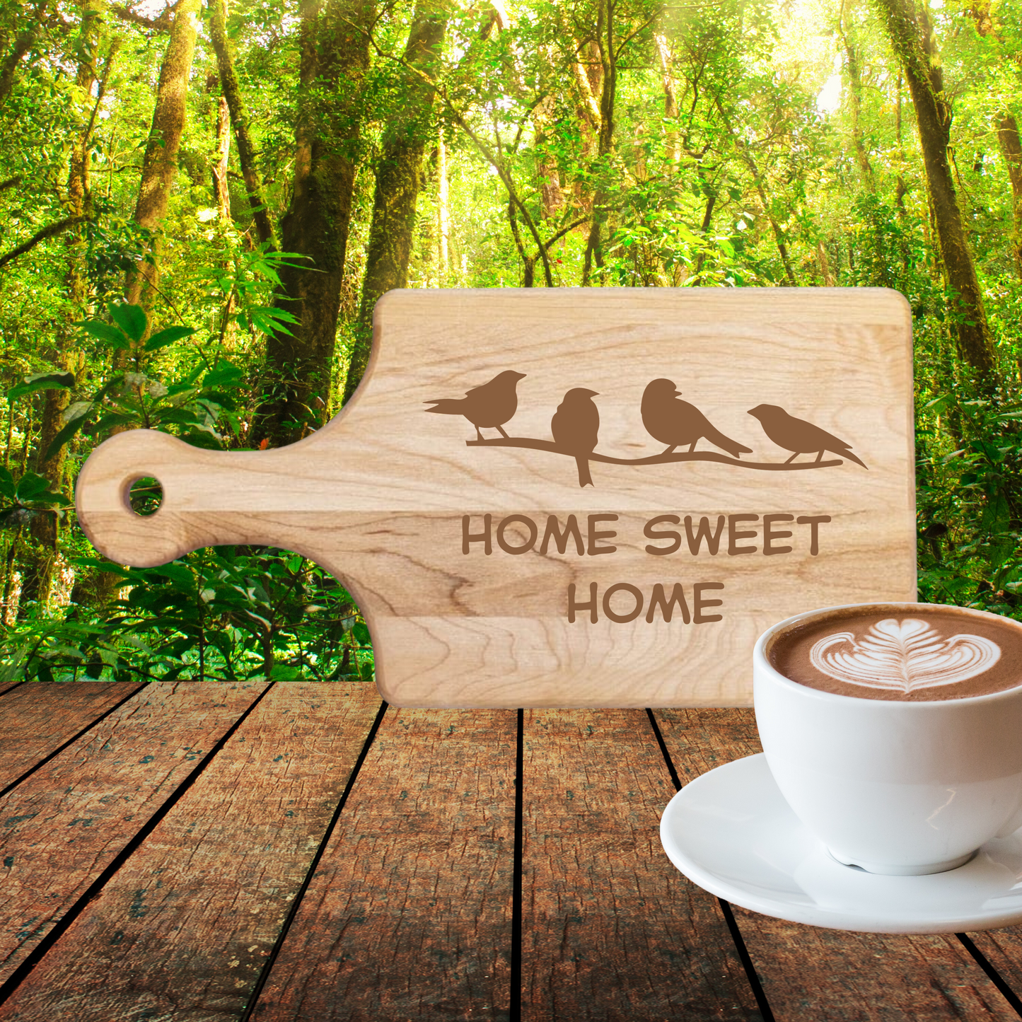 Home Sweet Birds Cutting Board - Premium Cutting Boards from Hipster Lasers - Just $70! Shop now at Hipster Lasers