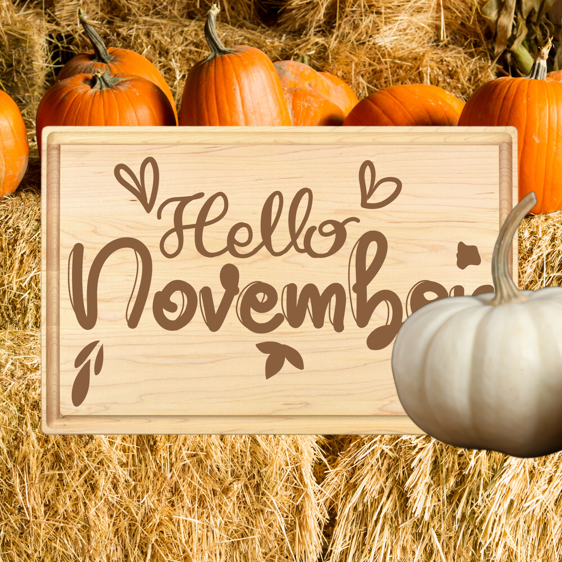 Hello November Love Cutting Board - Premium Cutting Boards from Hipster Lasers - Just $70! Shop now at Hipster Lasers
