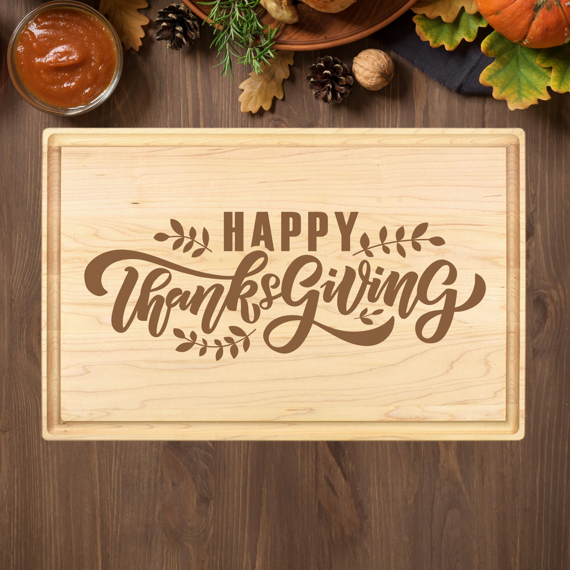 Happy Thanksgiving Cutting Board - Premium Cutting Boards from Hipster Lasers - Just $70! Shop now at Hipster Lasers