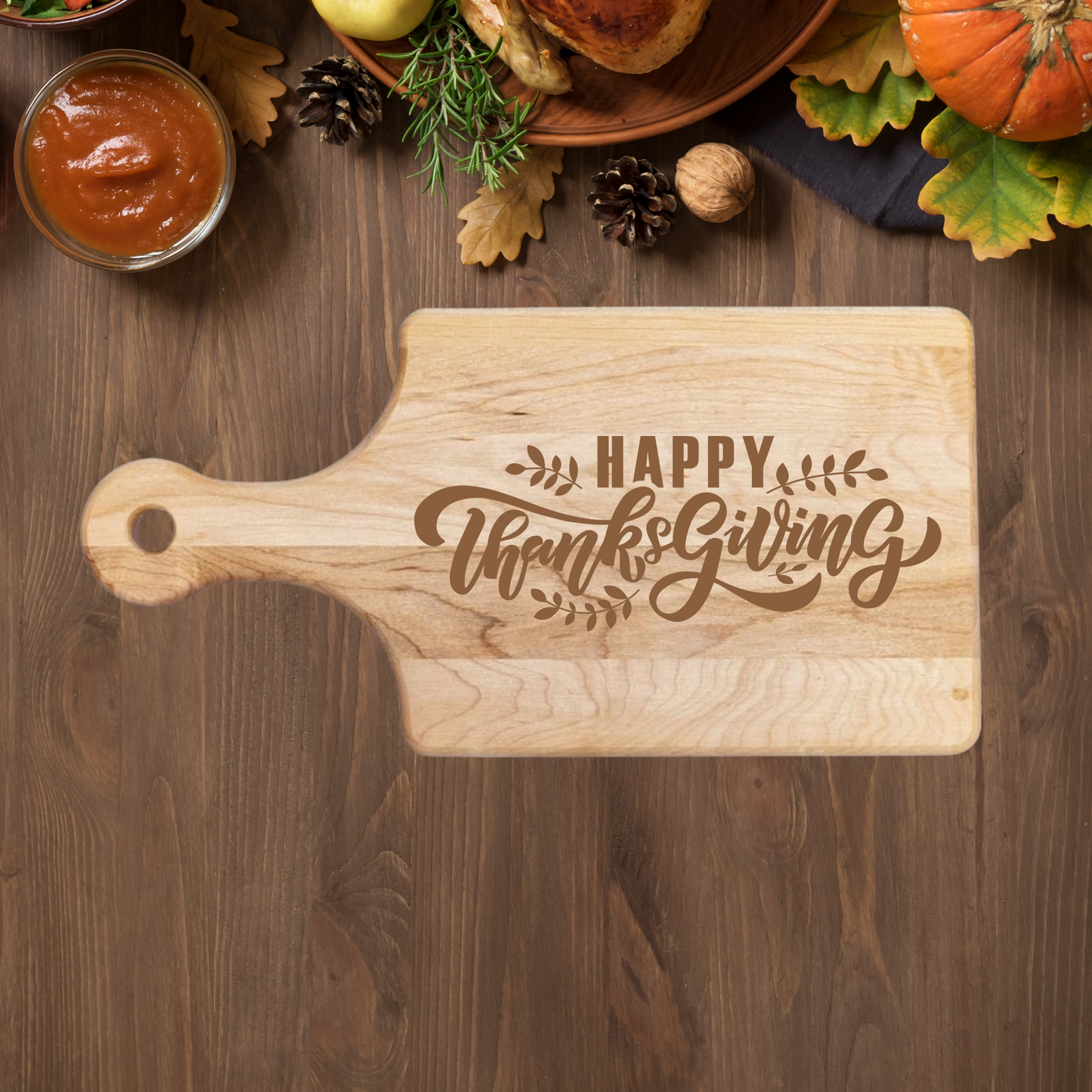 Happy Thanksgiving Cutting Board - Premium Cutting Boards from Hipster Lasers - Just $40! Shop now at Hipster Lasers