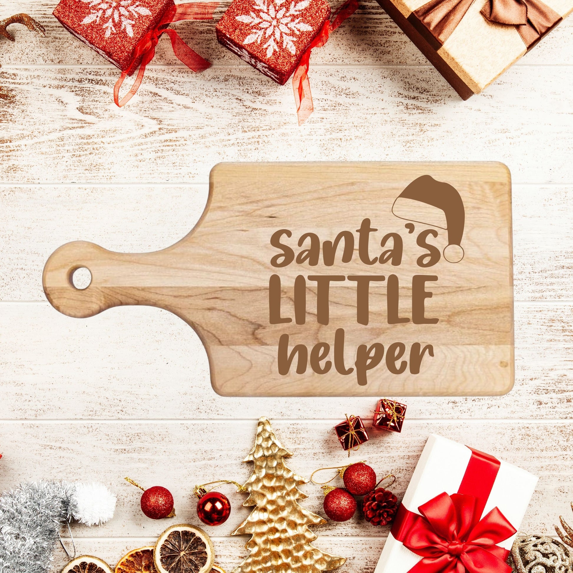 Santa's Little Helper Cutting Board - Premium Cutting Boards from Hipster Lasers - Just $40! Shop now at Hipster Lasers