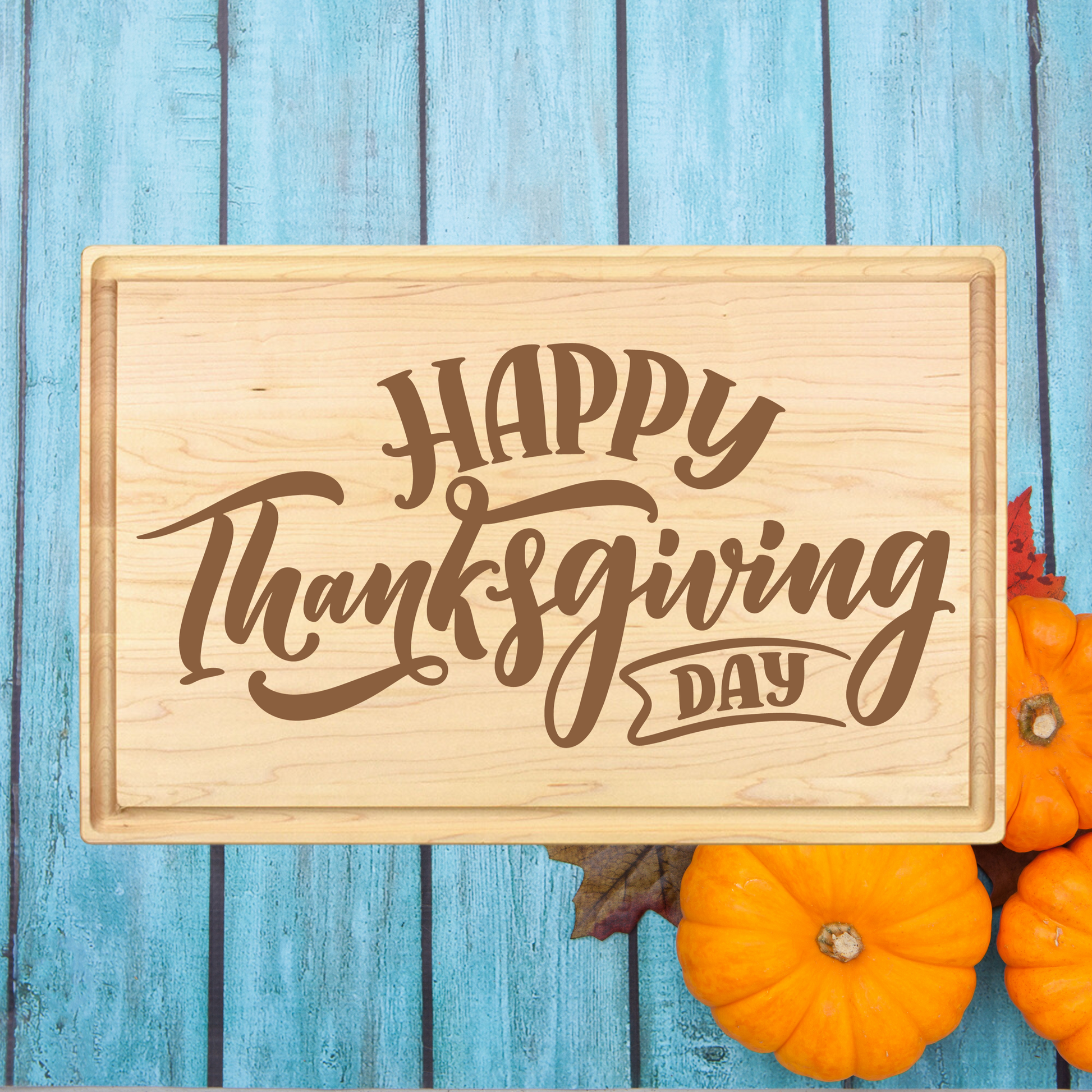 Happy Thanksgiving Day Cutting Board - Premium Cutting Boards from Hipster Lasers - Just $40! Shop now at Hipster Lasers