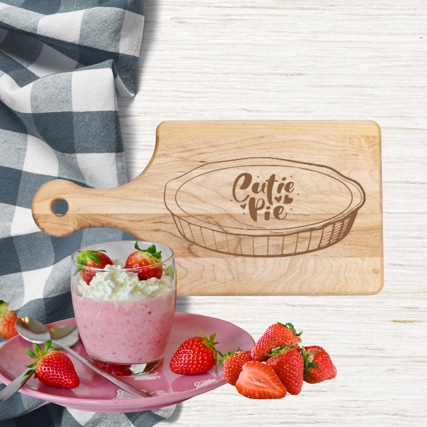 Cutie Pie Cutting Board - Premium Cutting Boards from Hipster Lasers - Just $70! Shop now at Hipster Lasers