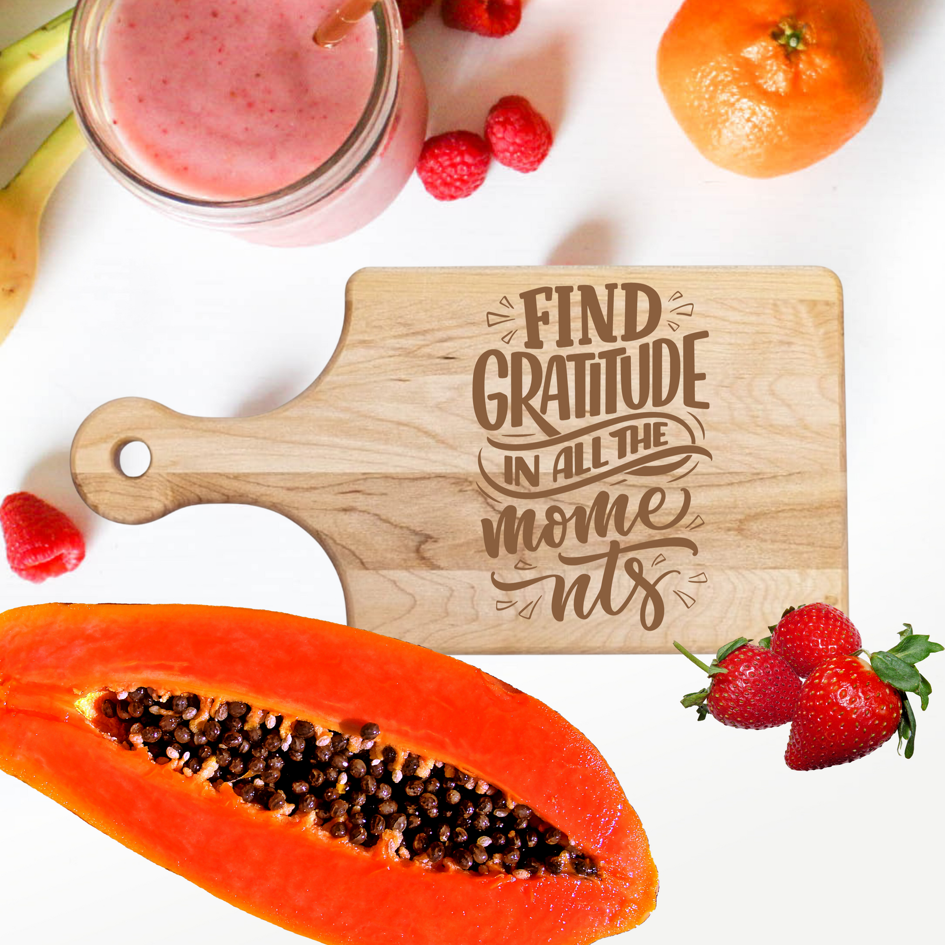 Find Gratitude Cutting Board - Premium Cutting Boards from Hipster Lasers - Just $70! Shop now at Hipster Lasers