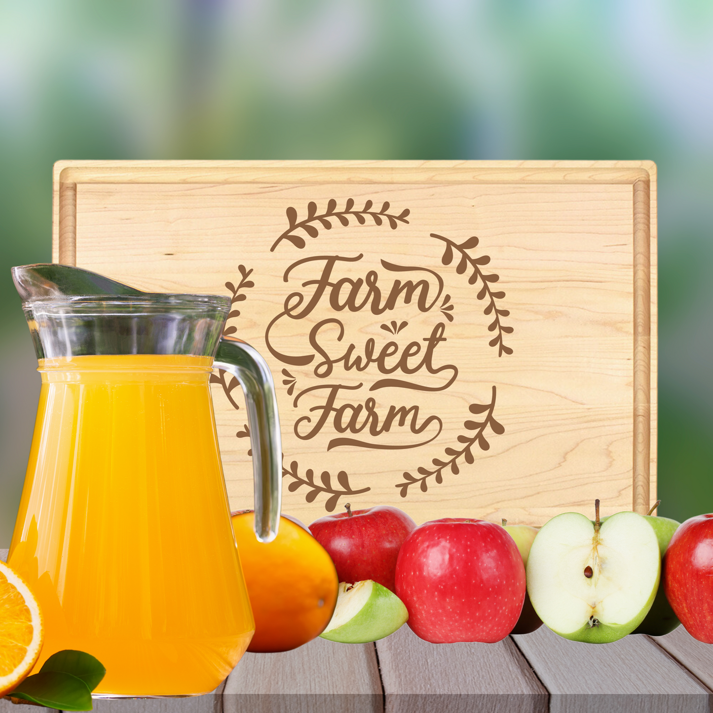 Farm Sweet Farm Maple Cutting Board - Premium Cutting Boards from Hipster Lasers - Just $40! Shop now at Hipster Lasers