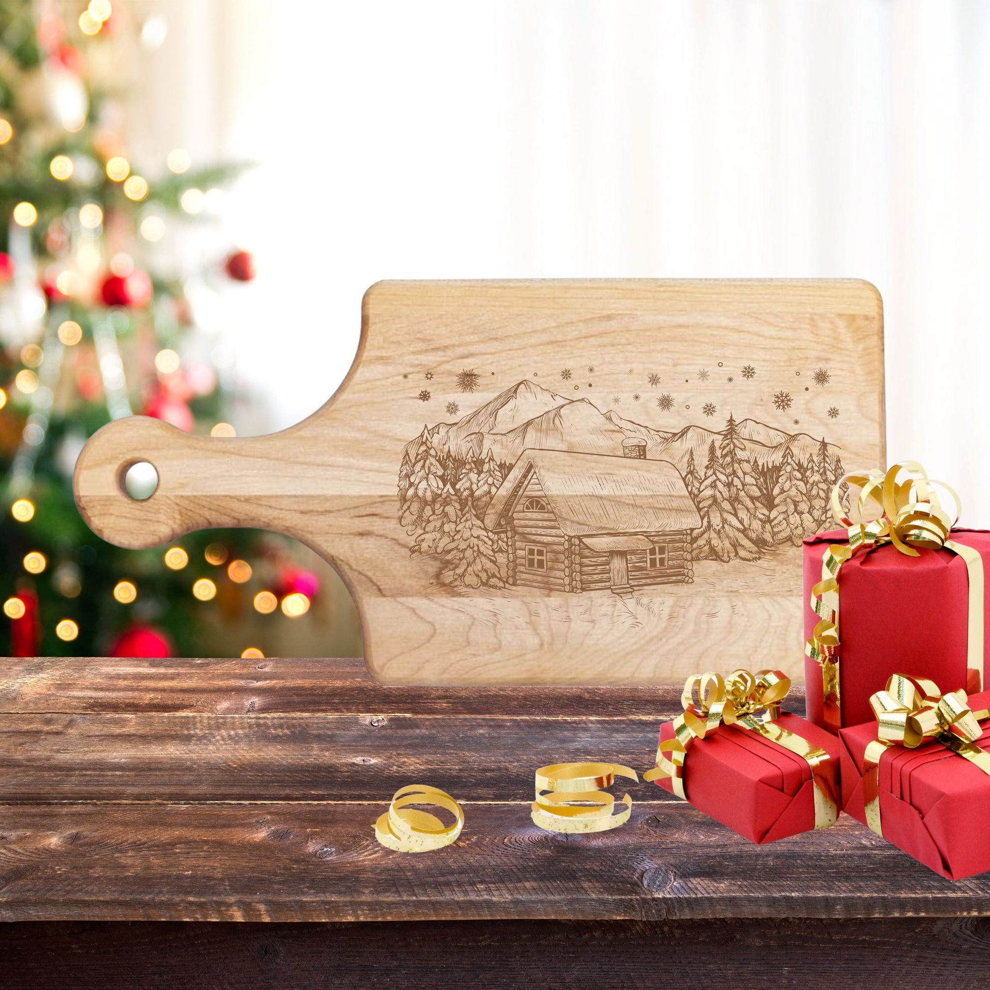 Snowy Spruce Cutting Board - Premium Cutting Boards from Hipster Lasers - Just $40! Shop now at Hipster Lasers