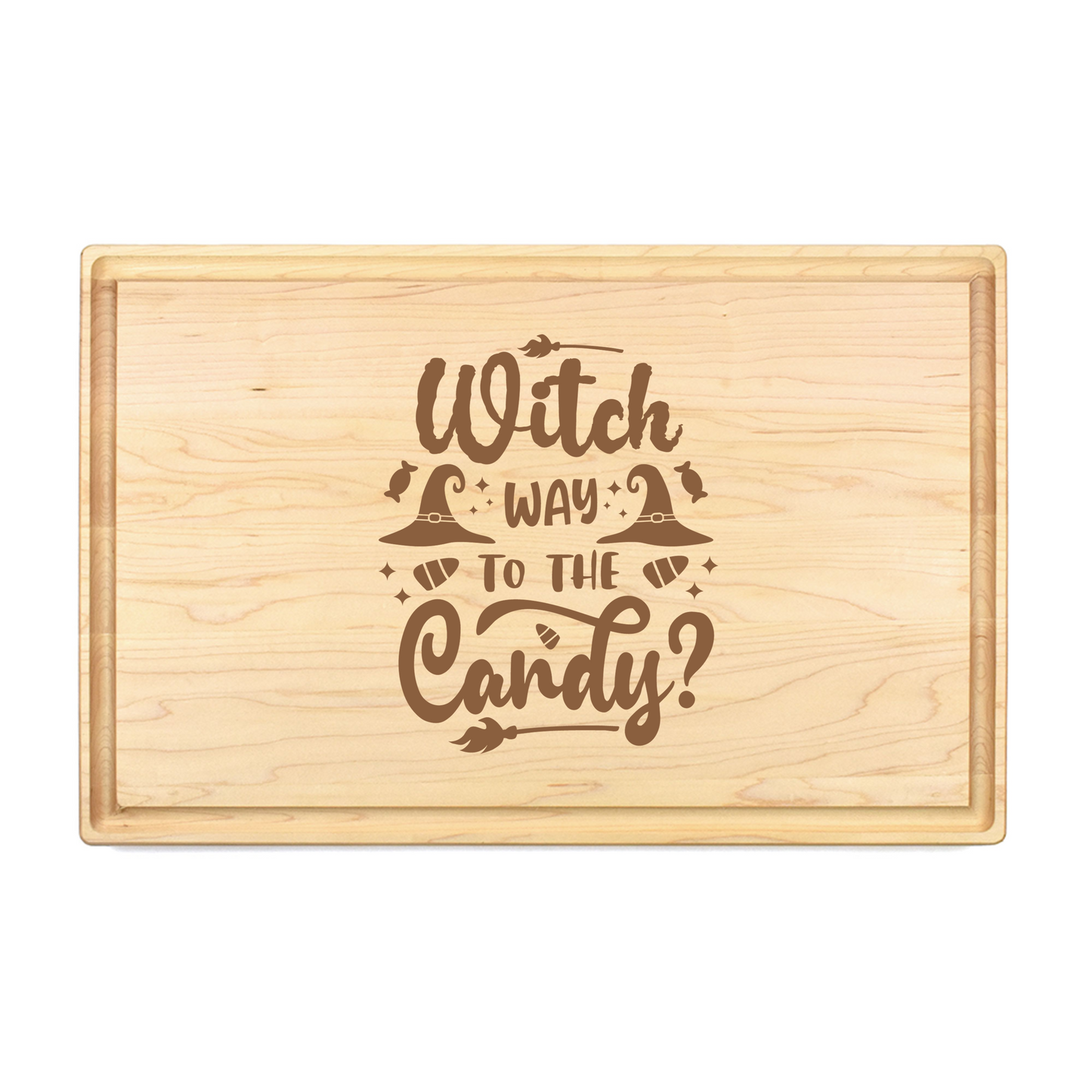 Witch Way To The Candy Halloween Cutting Board - Premium Cutting Boards from Hipsterlasers - Just $90! Shop now at Hipsterlasers