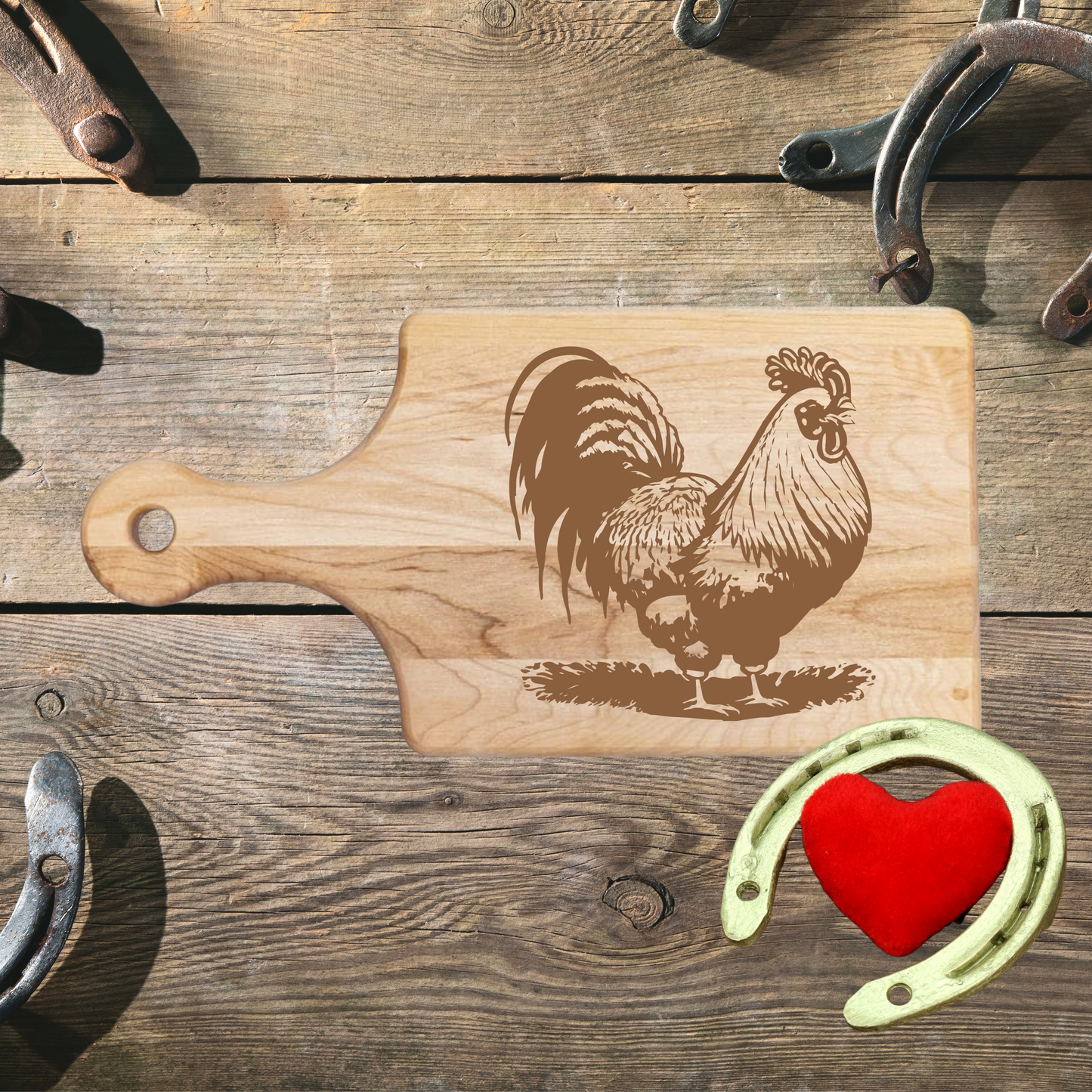 Boss Rooster Cutting Board - Premium Cutting Boards from Hipster Lasers - Just $70! Shop now at Hipster Lasers
