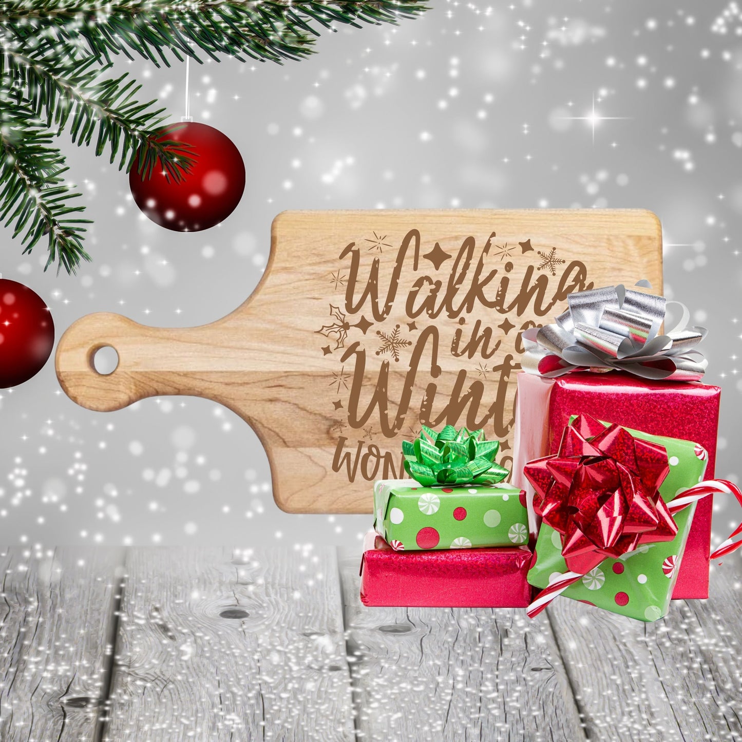 Winter Wonderland Strolls Cutting Board - Premium Cutting Boards from Hipster Lasers - Just $40! Shop now at Hipster Lasers