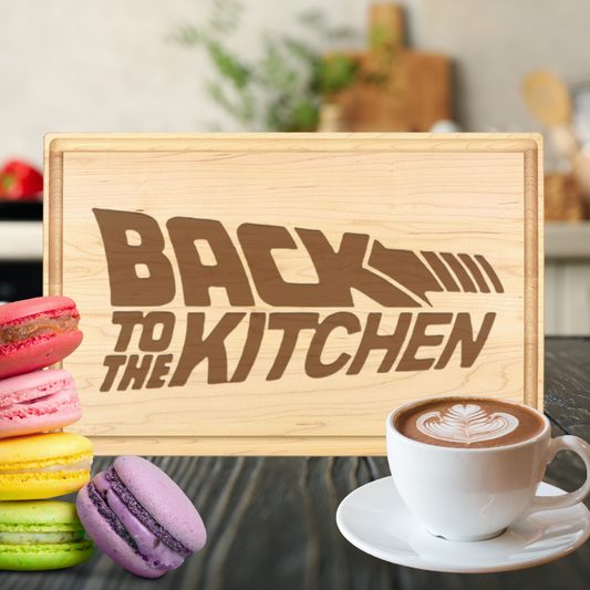 Back To The Kitchen Cutting Board - Premium Cutting Boards from Hipster Lasers - Just $40! Shop now at Hipster Lasers
