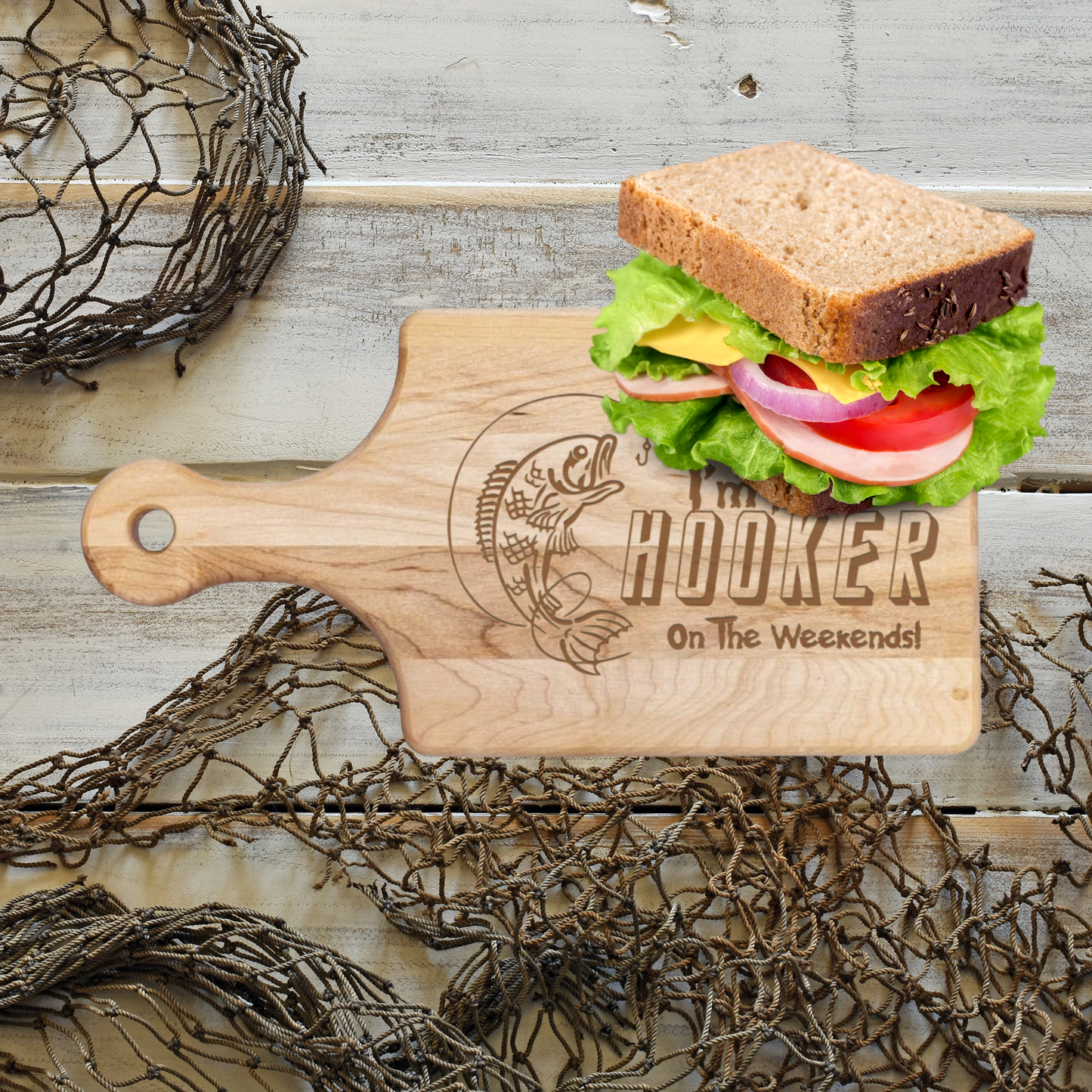 I'm A Hooker On The Weekend Cutting Board - Premium Cutting Boards from Hipster Lasers - Just $40! Shop now at Hipster Lasers