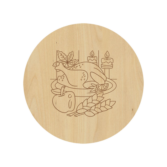 Turkey Time Coaster Set - Premium Coaster from Hipster Lasers - Just $40! Shop now at Hipsterlasers