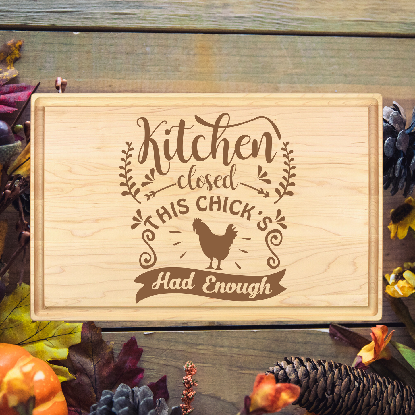 Kitchen Closed Cutting Board - Premium Cutting Boards from Hipster Lasers - Just $40! Shop now at Hipster Lasers