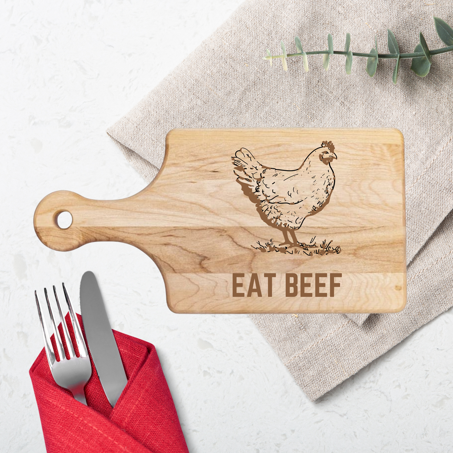 Eat Beef Cutting Board - Premium Cutting Boards from Hipster Lasers - Just $70! Shop now at Hipster Lasers