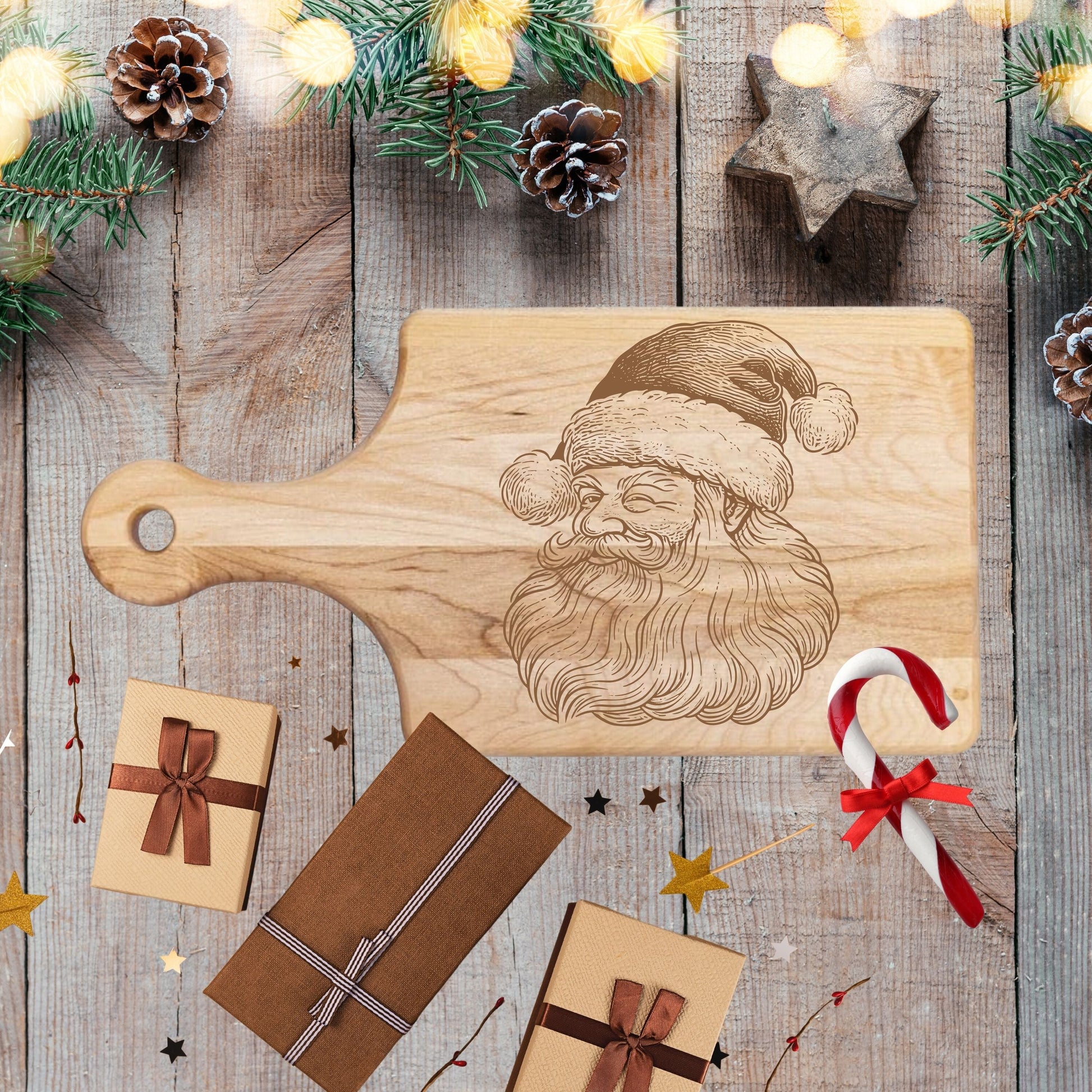 Copy of Santa's Helper Cutting Board - Premium Cutting Boards from Hipster Lasers - Just $40! Shop now at Hipster Lasers