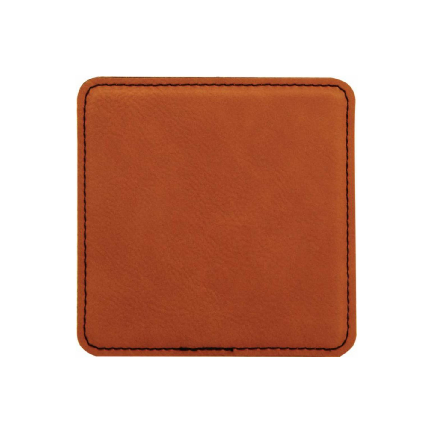 Custom Brown Leather Coaster (Set of 4) - Premium Coasters from Hipster Lasers - Just $40! Shop now at Hipster Lasers