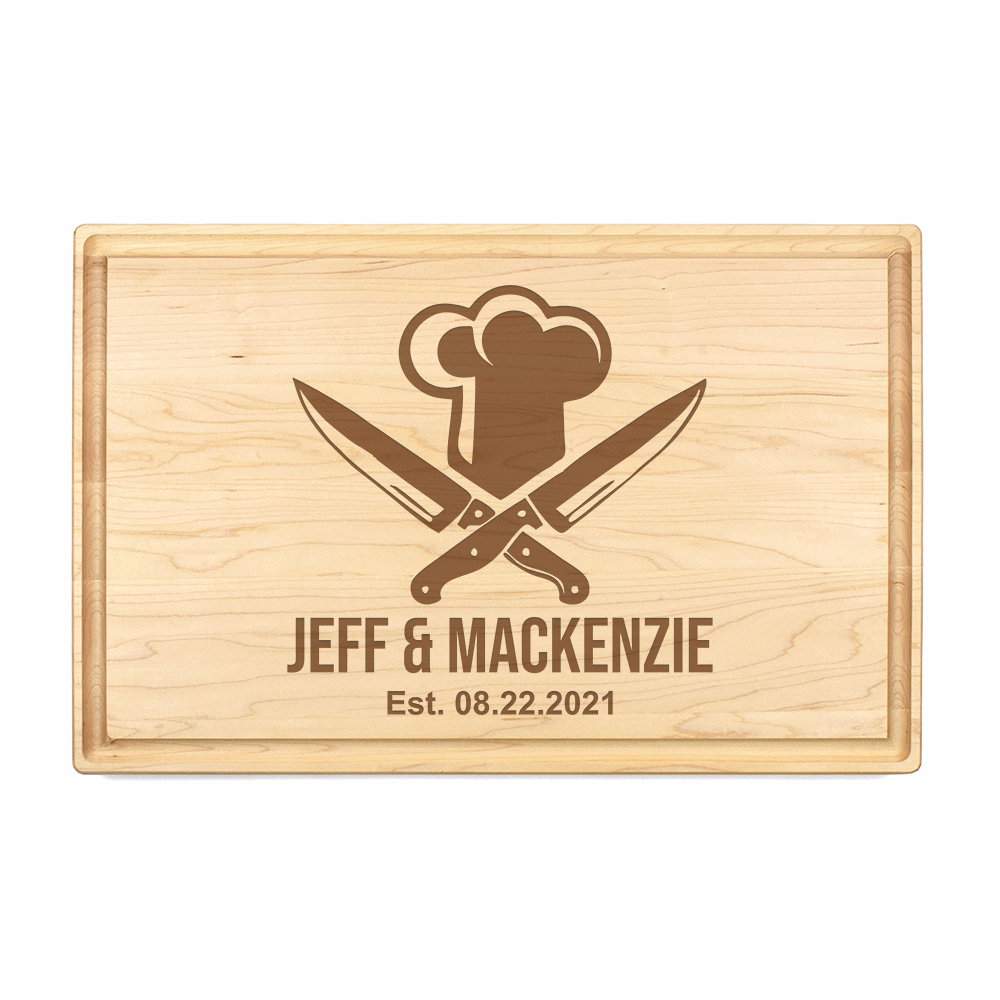 Chef Knife Customizable Cutting Board - Premium Cutting Boards from Hipster Lasers - Just $90! Shop now at Hipster Lasers