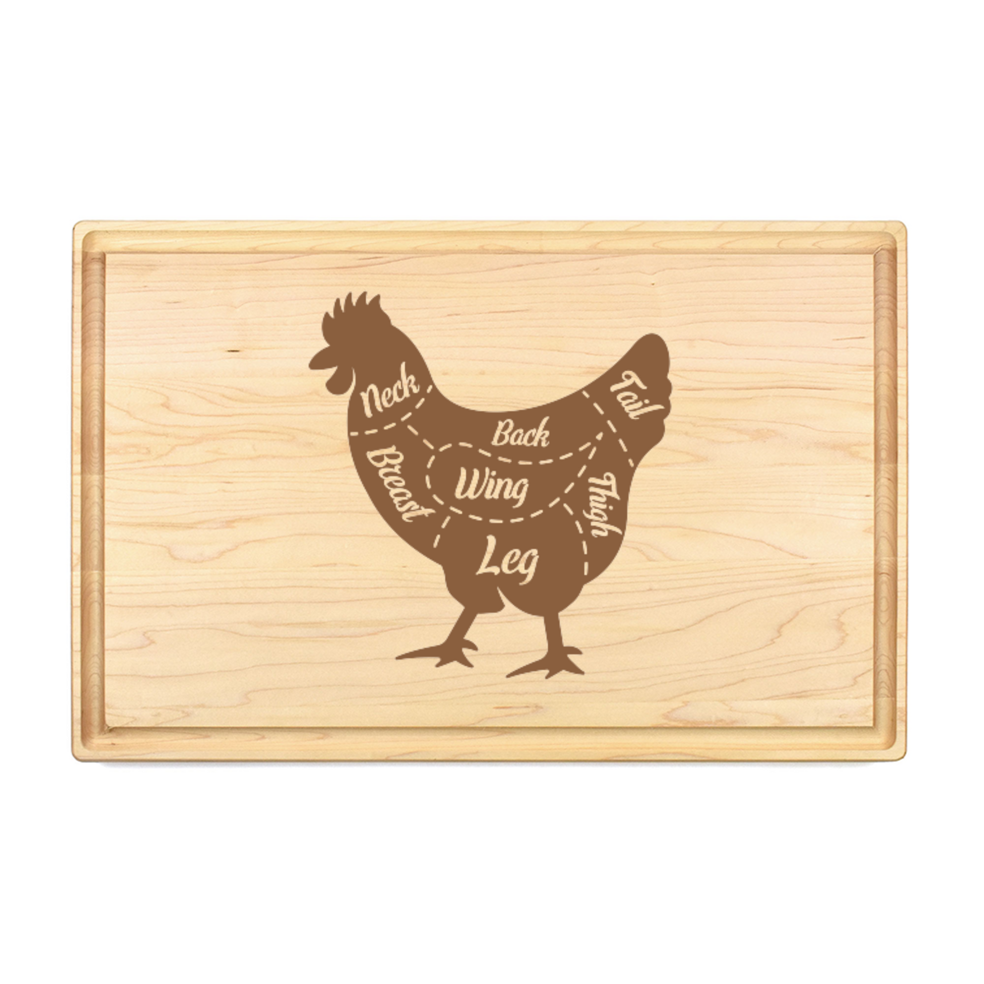 Chicken Butcher Cuts Cutting Board - Premium Cutting Boards from Hipster Lasers - Just $90! Shop now at Hipster Lasers