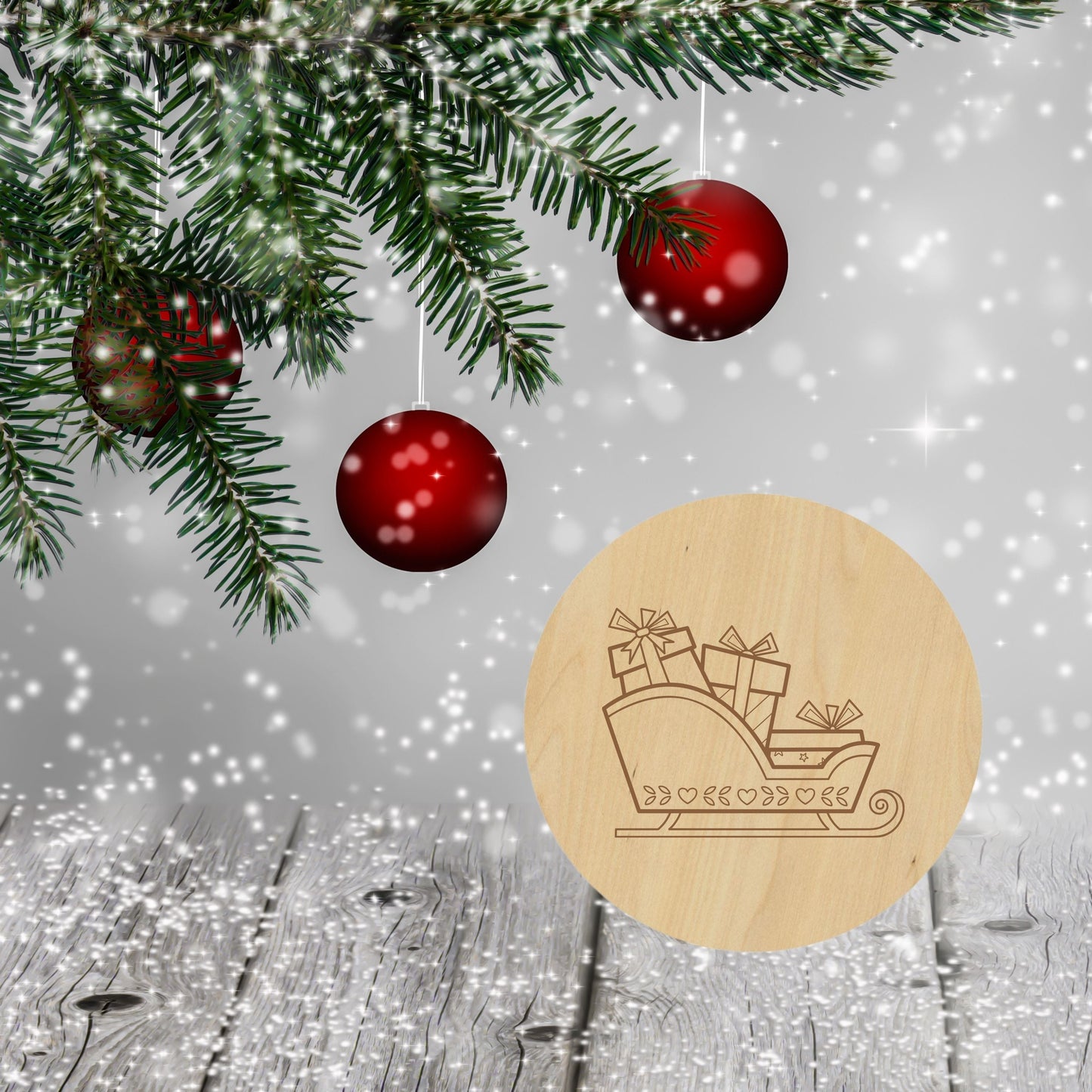 Sleigh Ride Coaster - Premium Coasters from Hipster Lasers - Just $10! Shop now at Hipster Lasers