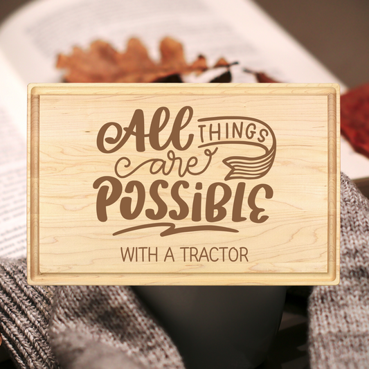 All Things Are Possible Cutting Board - Premium Cutting Boards from Hipster Lasers - Just $40! Shop now at Hipster Lasers