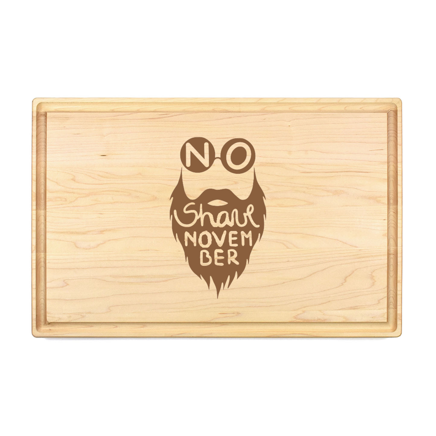 No Shave November Cutting Board - Premium Cutting Boards from Hipsterlasers - Just $90! Shop now at Hipsterlasers