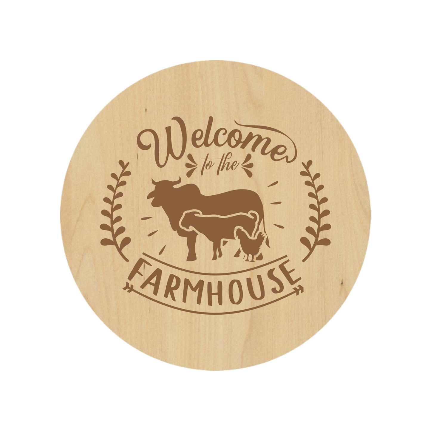 Welcome To The Farmhouse Coaster - Premium Coasters from Hipster Lasers - Just $10! Shop now at Hipster Lasers