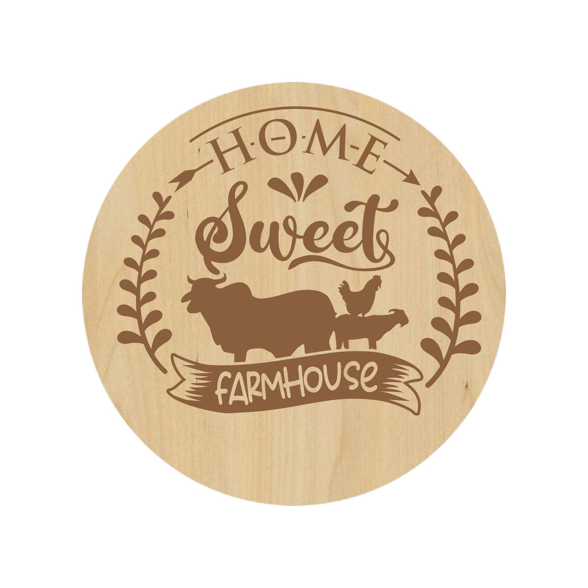 Home Sweet Farmhouse Coaster - Premium Coasters from Hipster Lasers - Just $10! Shop now at Hipster Lasers