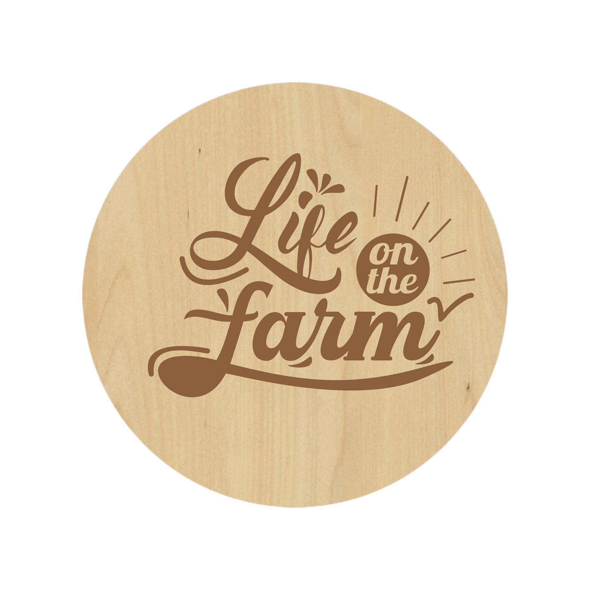 Life on The Farm Coaster - Premium Coasters from Hipster Lasers - Just $10! Shop now at Hipster Lasers