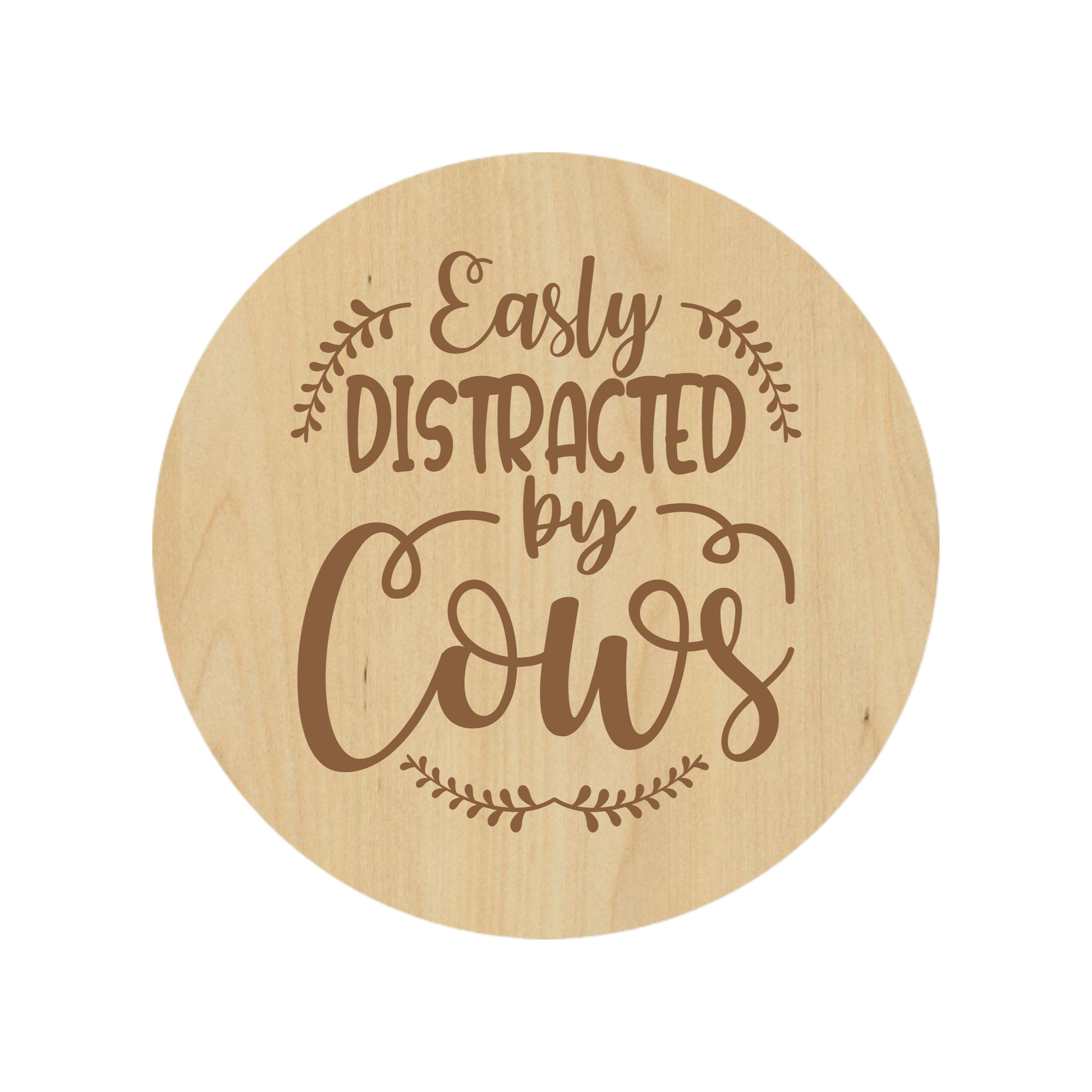 Easily Distracted By Cows Coaster - Premium Coasters from Hipster Lasers - Just $10! Shop now at Hipster Lasers