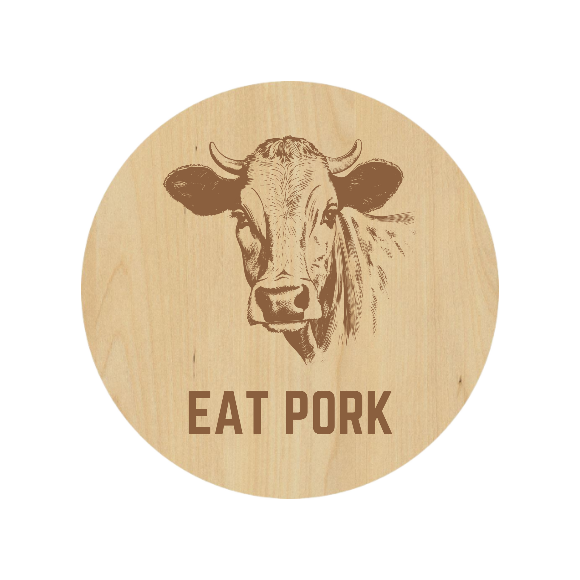 Eat Pork Coaster Set - Premium Coasters from Hipster Lasers - Just $40! Shop now at Hipster Lasers