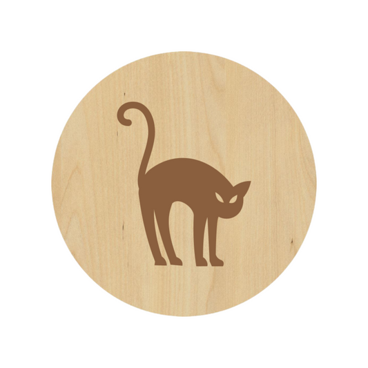 Spooky Black Cat Coaster Set - Premium Coaster from Hipster Lasers - Just $40! Shop now at Hipsterlasers