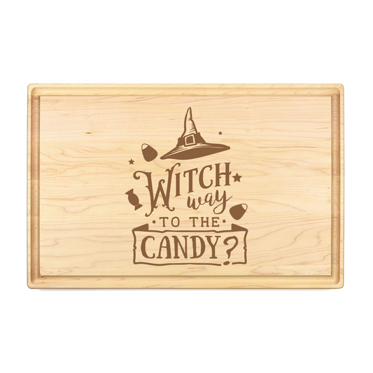 Witch Way To The Candy Cutting Board - Premium Cutting Boards from Hipsterlasers - Just $90! Shop now at Hipsterlasers
