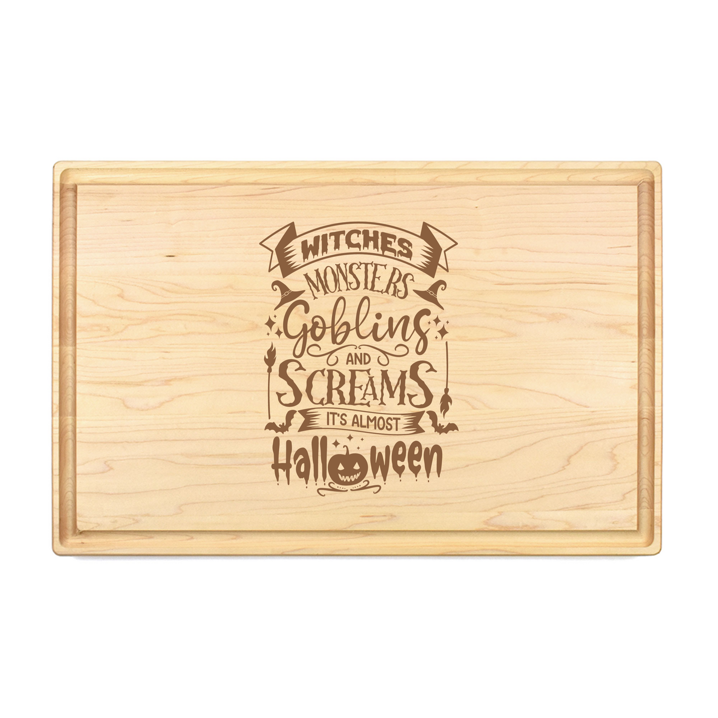 Witches Monsters Scream It's Almost Halloween Cutting Board - Premium Cutting Boards from Hipster Lasers - Just $90! Shop now at Hipsterlasers