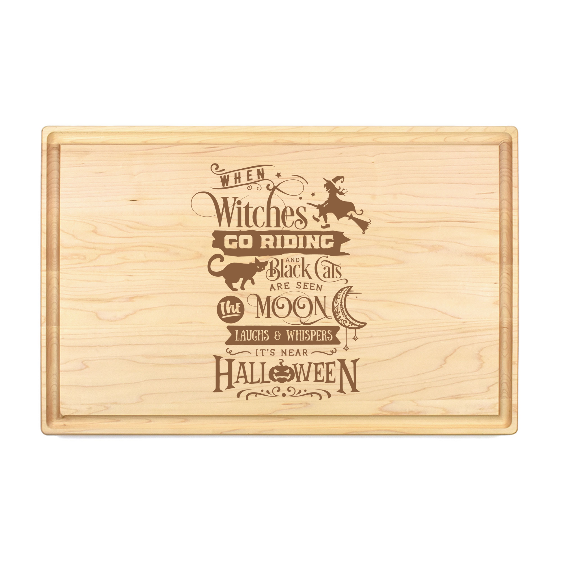 When Witches Go Riding Cutting Board - Premium Cutting Boards from Hipster Lasers - Just $90! Shop now at Hipsterlasers