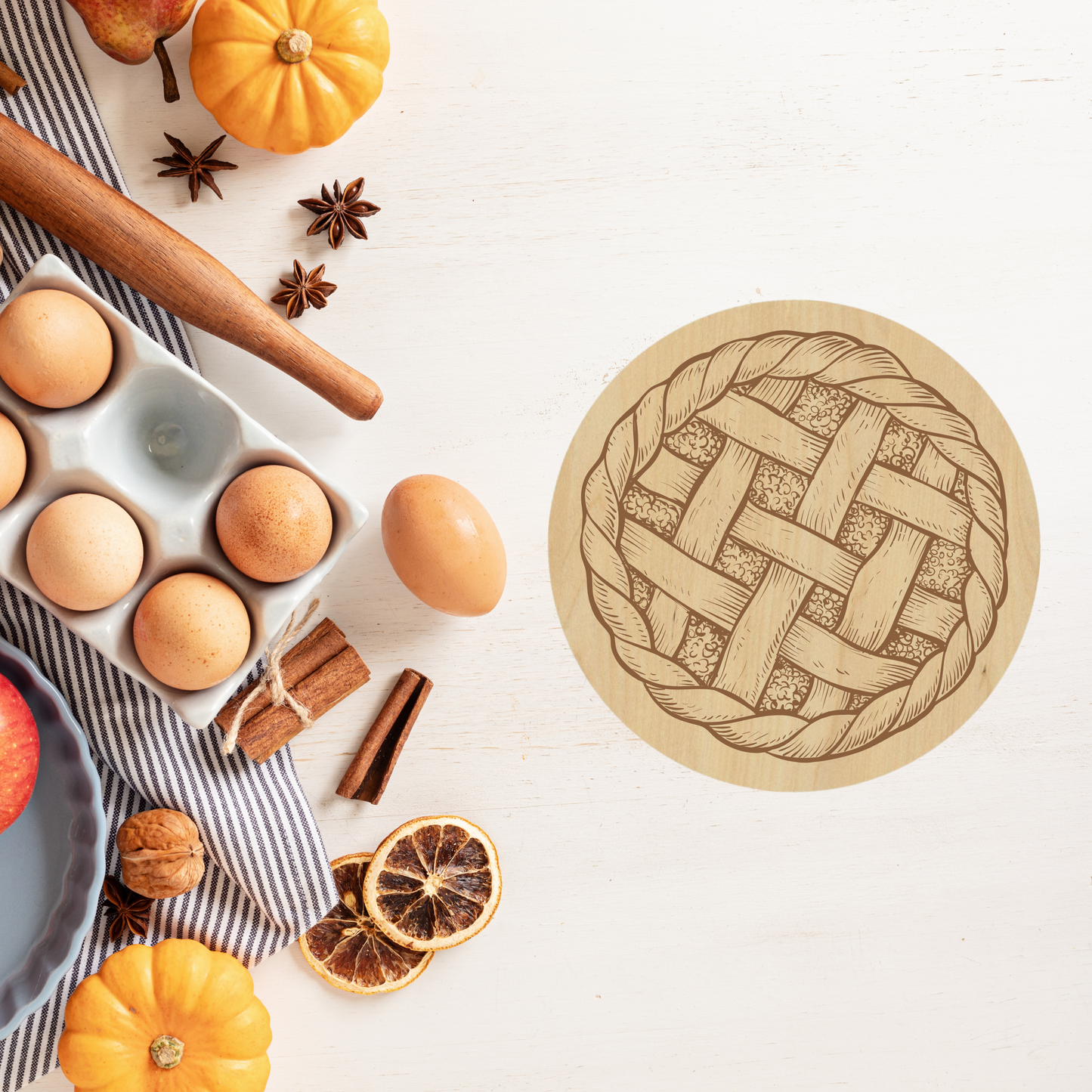 Apple Pie Coaster - Premium Coasters from Hipster Lasers - Just $10! Shop now at Hipster Lasers