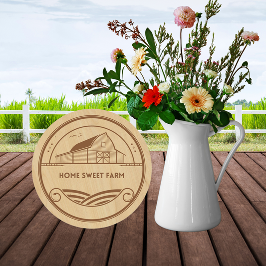 Home Sweet Farm Coasters - Premium Coasters from Hipster Lasers - Just $40! Shop now at Hipster Lasers