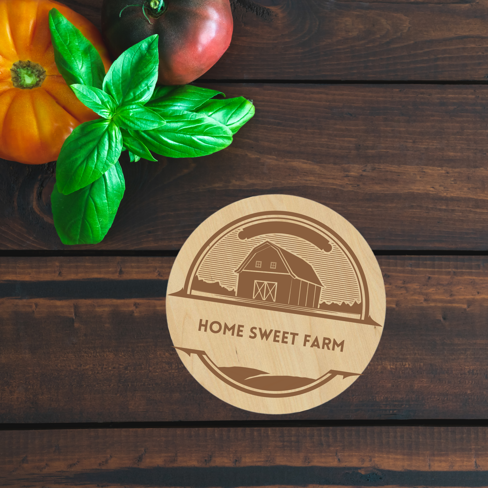 Sweet Farm Love Coaster - Premium Coasters from Hipster Lasers - Just $10! Shop now at Hipster Lasers