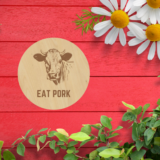 Eat Pork Coasters - Premium Coasters from Hipster Lasers - Just $10! Shop now at Hipster Lasers