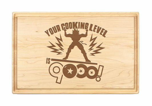Your Cooking Is Over 9000 Cutting Board! - Premium Cutting Boards from Hipster Lasers - Just $90! Shop now at Hipsterlasers