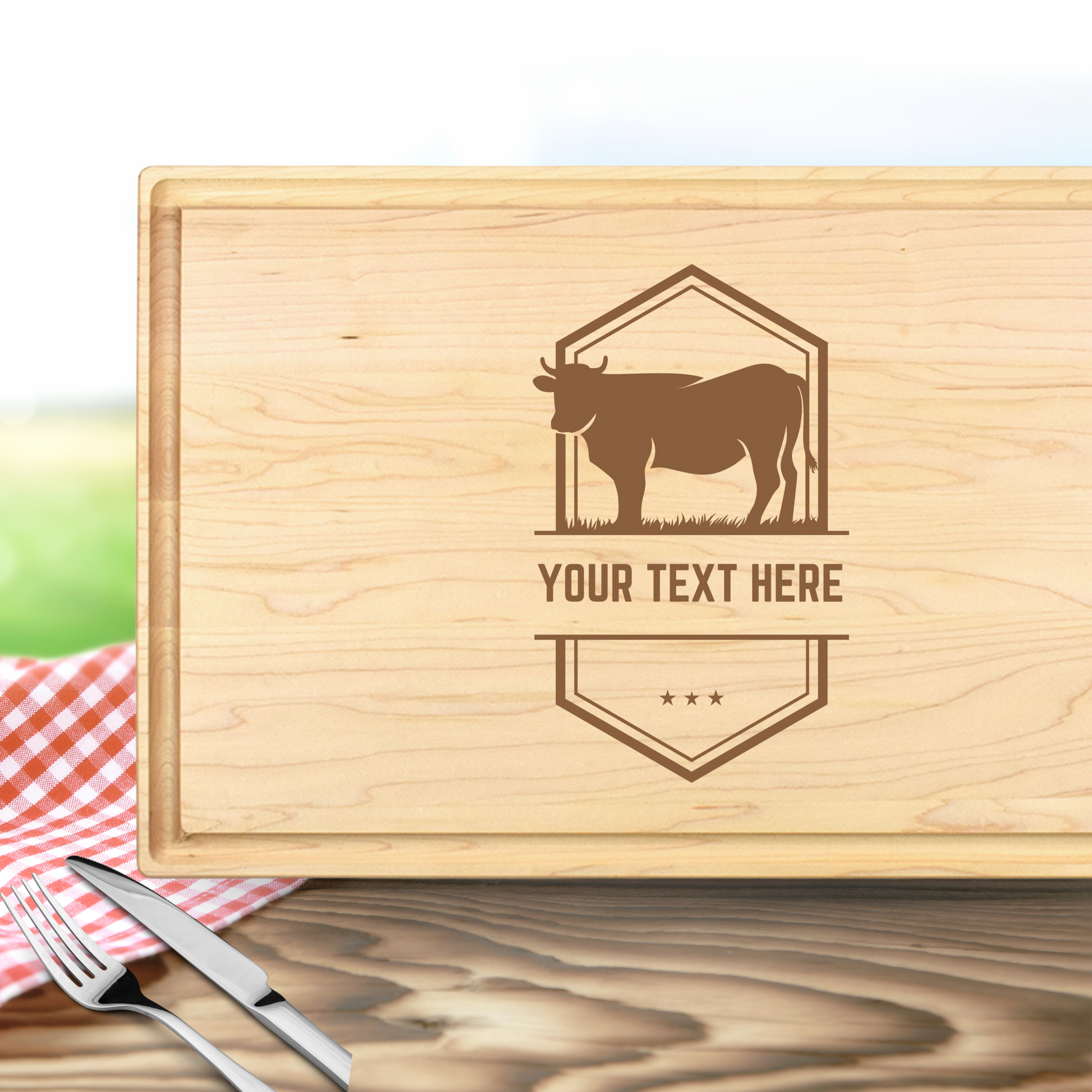 Custom Enchanted Farm Cutting Board - Premium Cutting Boards from Hipster Lasers - Just $90! Shop now at Hipster Lasers