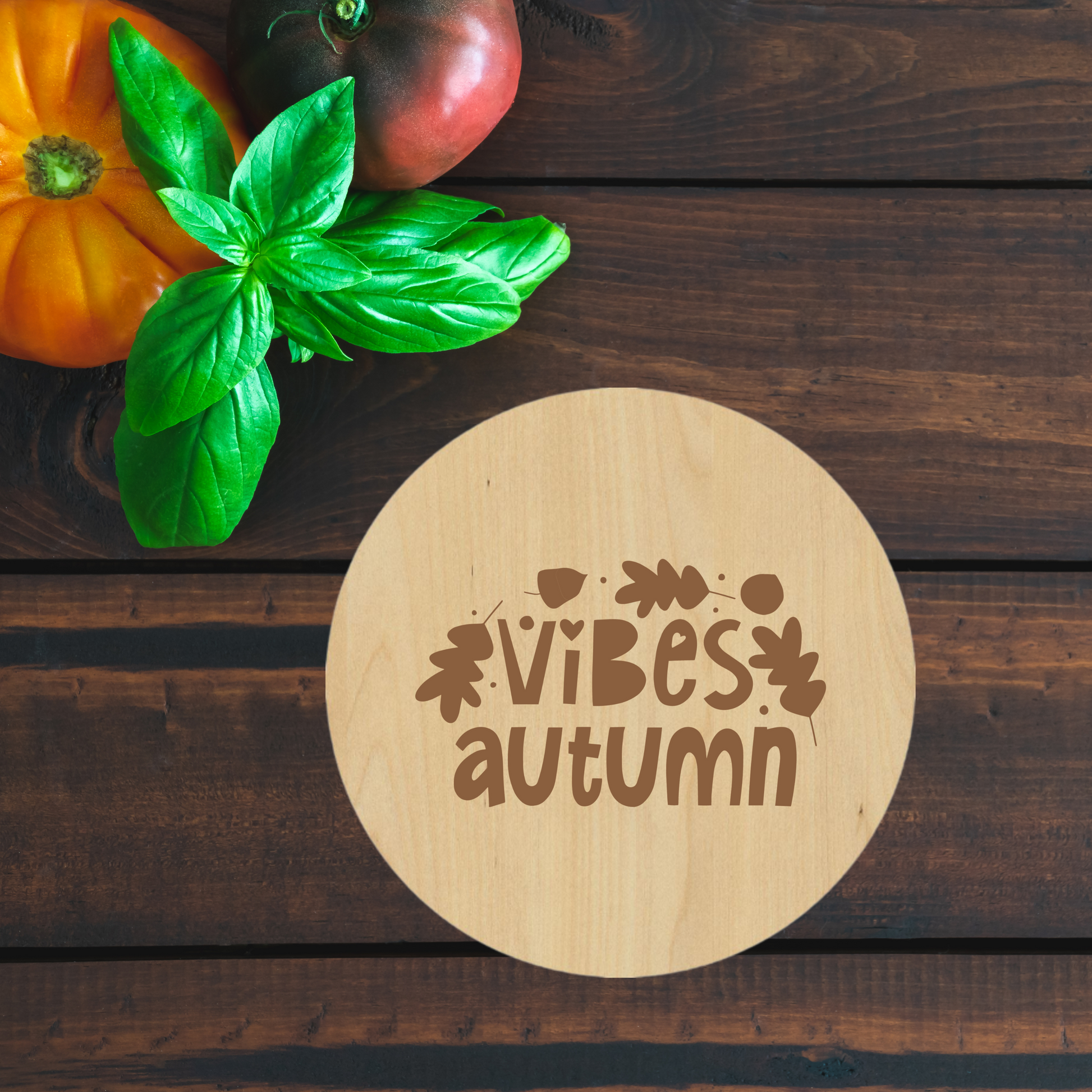 Autumn Vibes Coaster - Premium Coasters from Hipster Lasers - Just $10! Shop now at Hipster Lasers