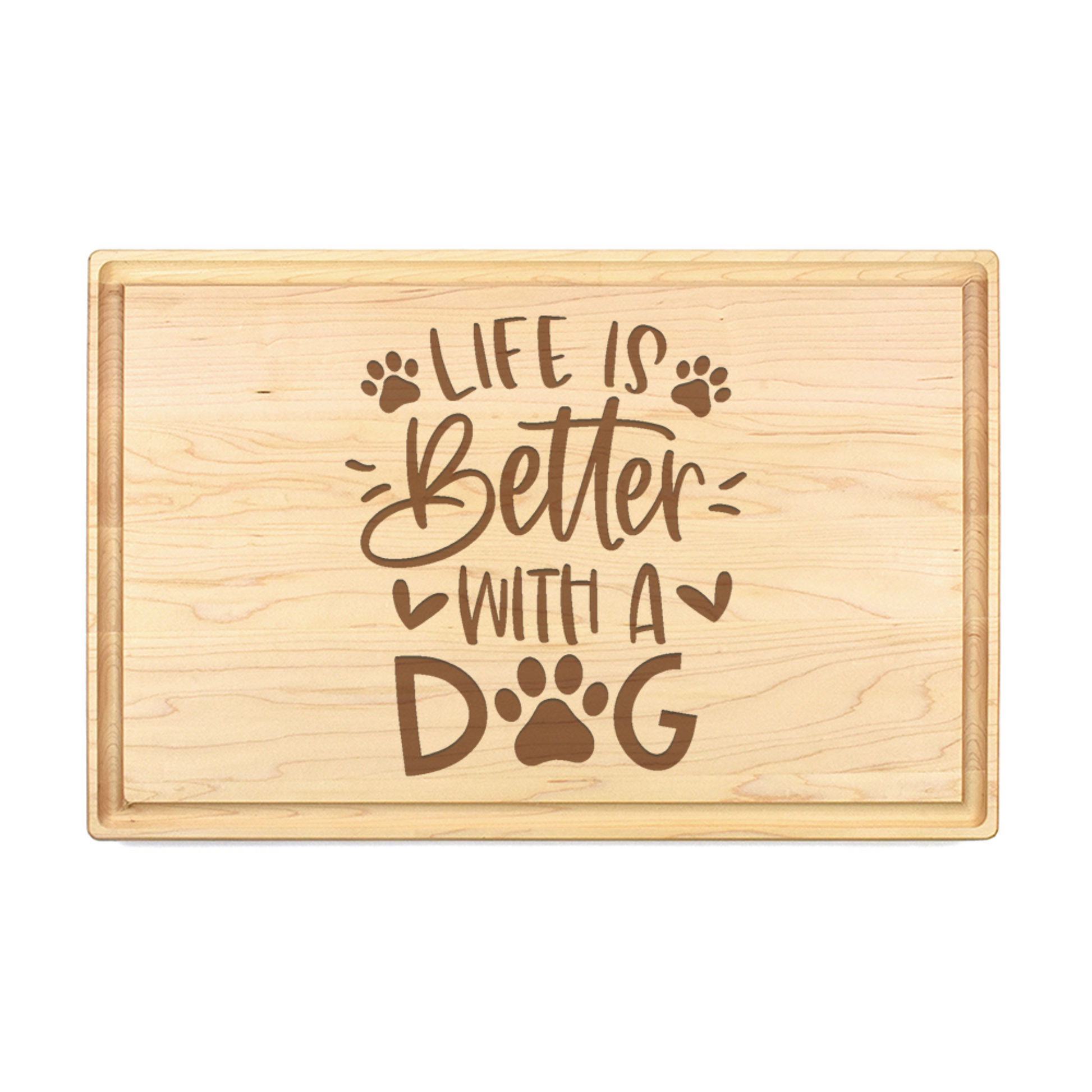 Life Is Better With A Dog Cutting Board - Premium Cutting Boards from Hipster Lasers - Just $90! Shop now at Hipsterlasers