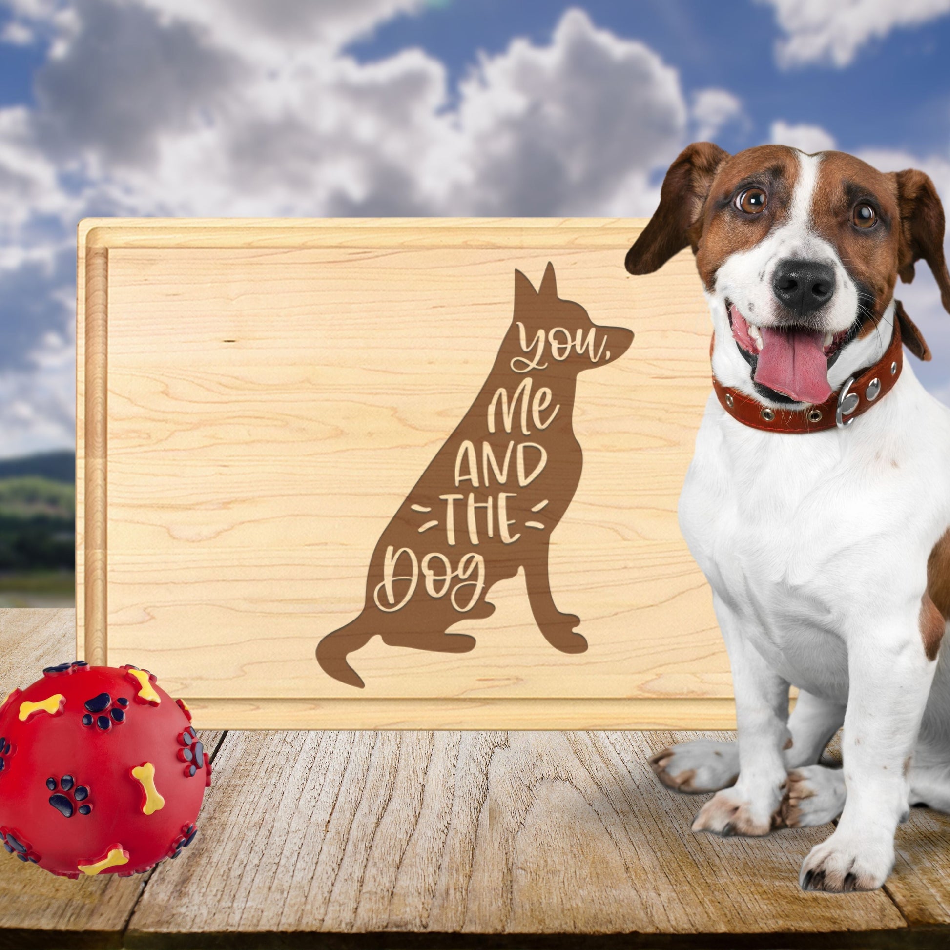 You Me & The Dog Cutting Board - Premium Cutting Boards from Hipster Lasers - Just $40! Shop now at Hipster Lasers